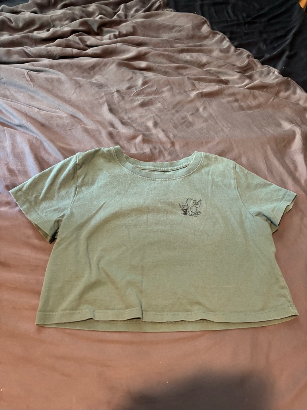 Urban Outfitters Olive Green Crewneck Tee